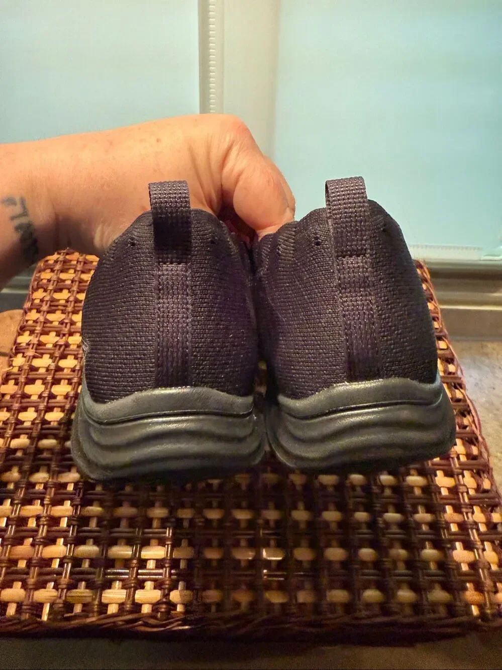 Skechers Stretch Fit Plush Memory Foam Slip On Sz. 11 Black style #137045